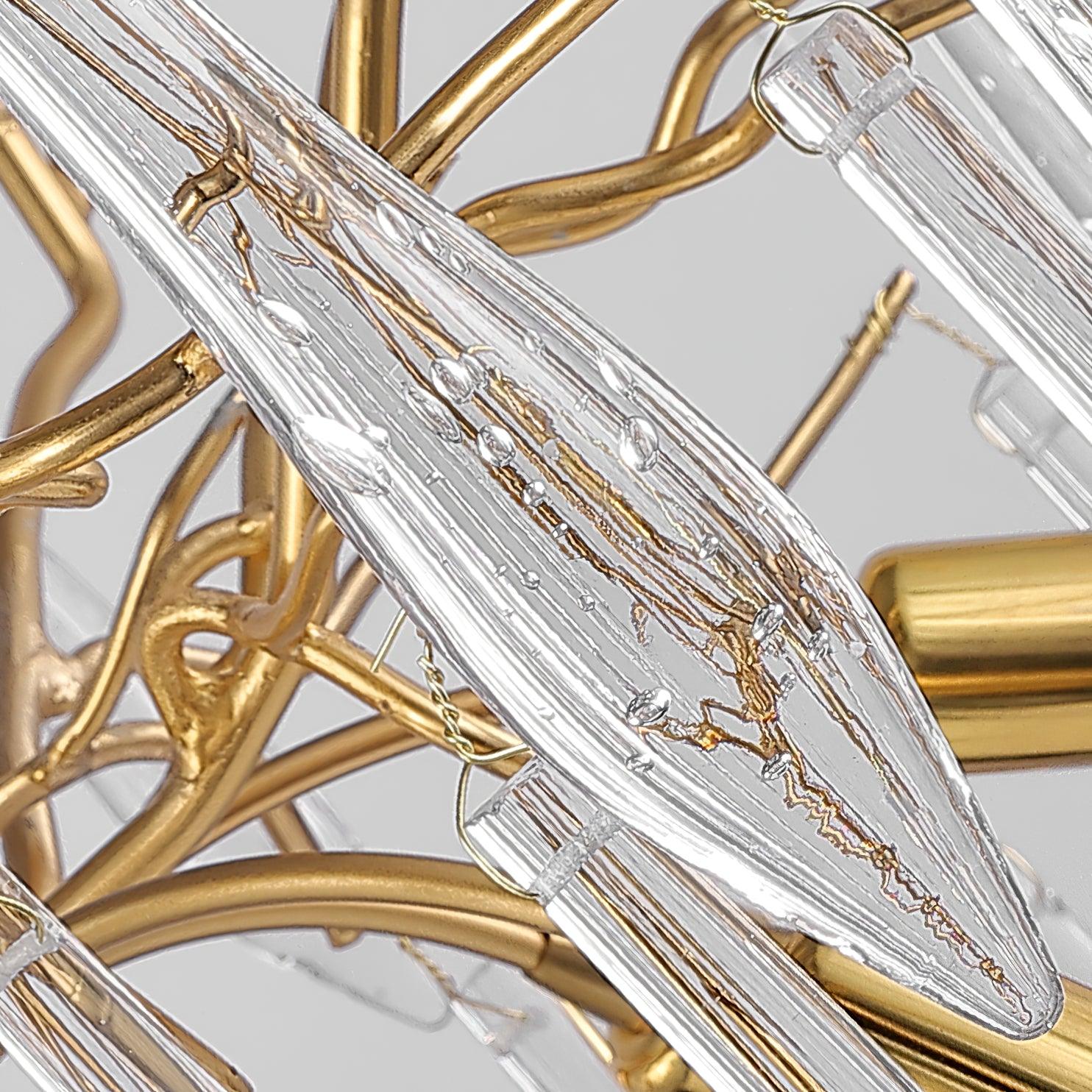 Lustra Chandelier Branch Crystal Pendant Sculptural Artistic - Letslighting