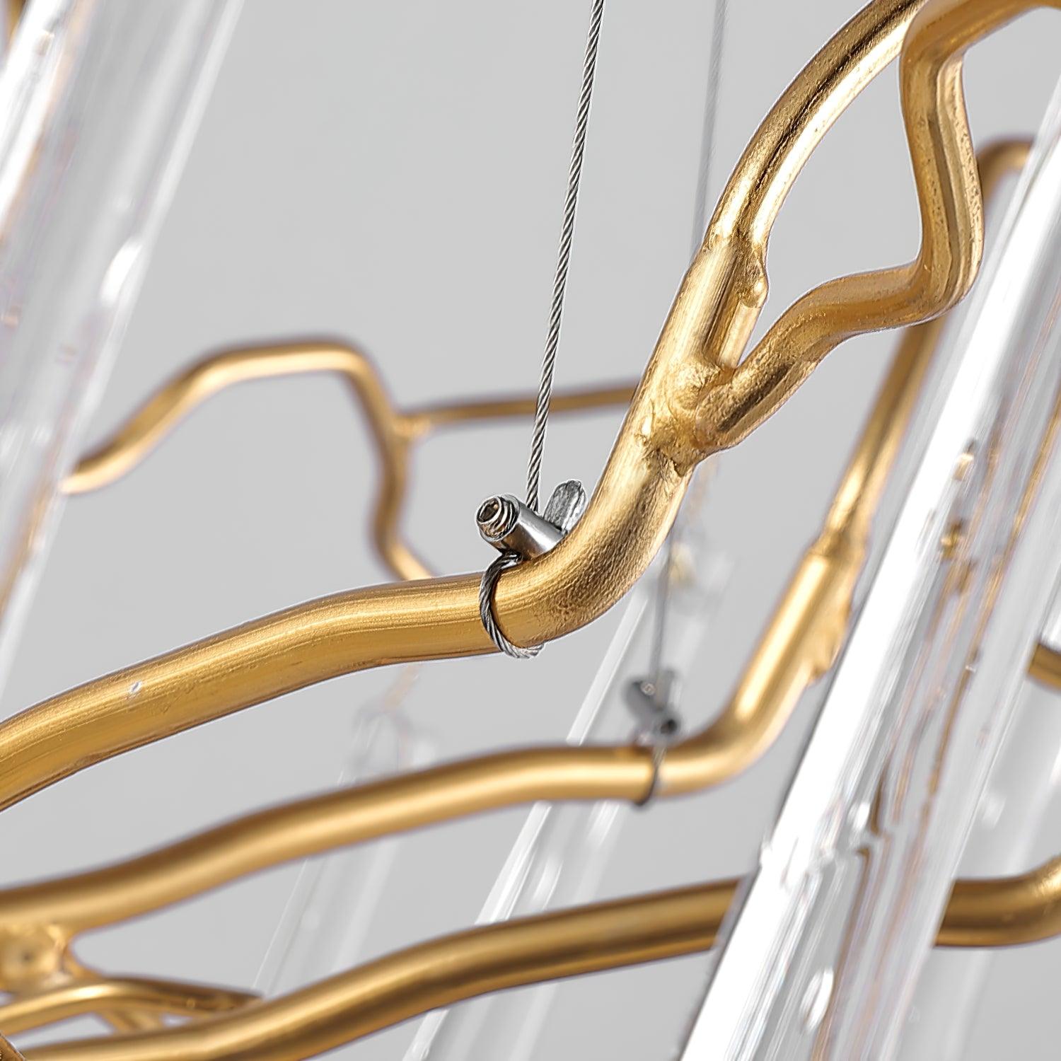 Lustra Chandelier Branch Crystal Pendant Sculptural Artistic - Letslighting