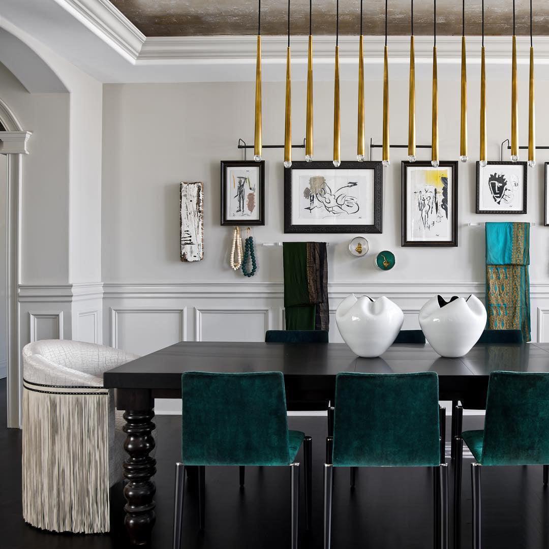 Chandelier with Polished Brass and Crystal Shades Minimalist - Letslighting