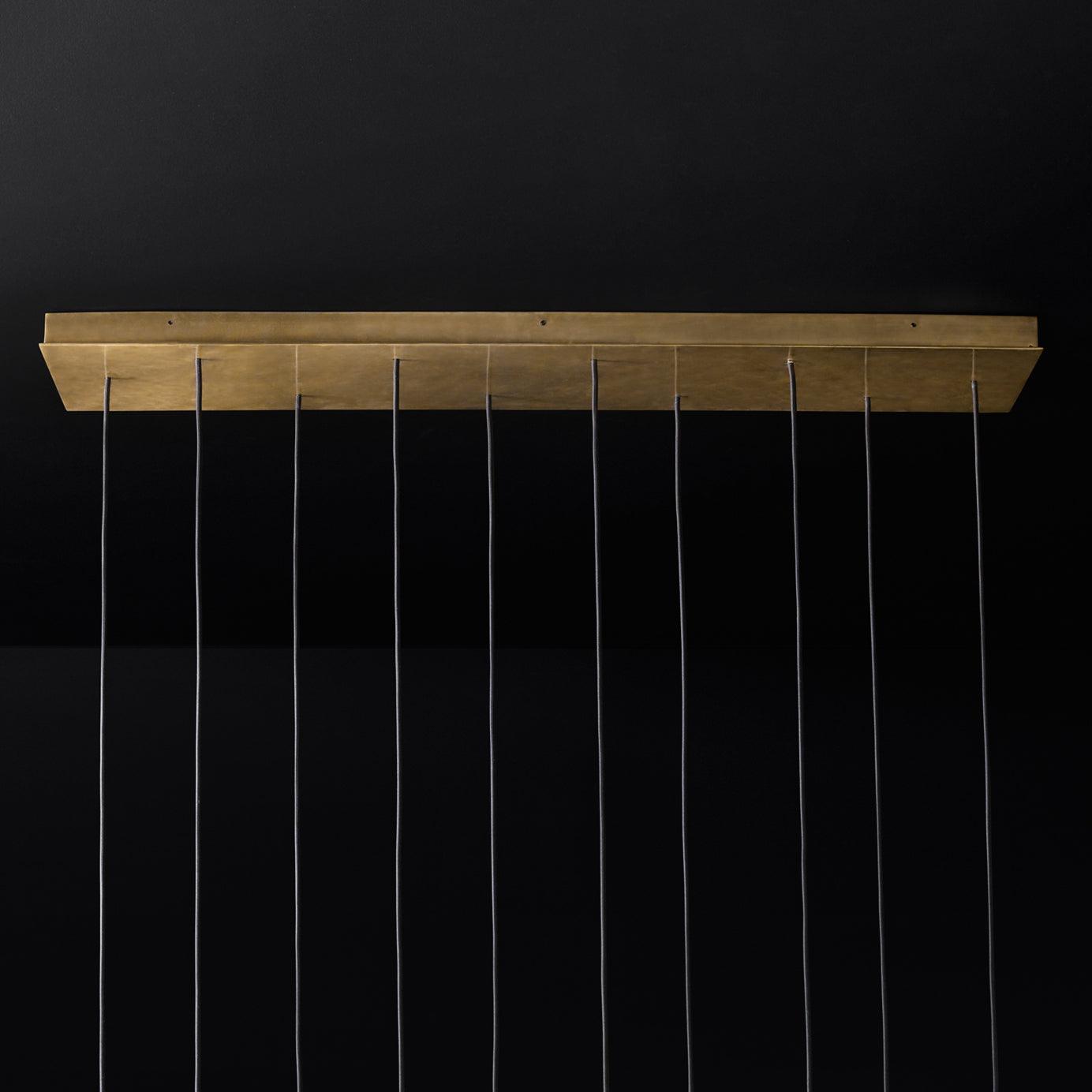 Chandelier with Polished Brass and Crystal Shades Minimalist - Letslighting