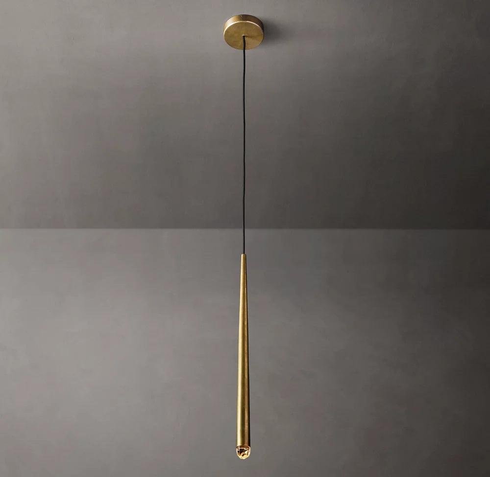 Chandelier Crystal Shade Brass Blackened Silver Luxe Minimalistic - Letslighting