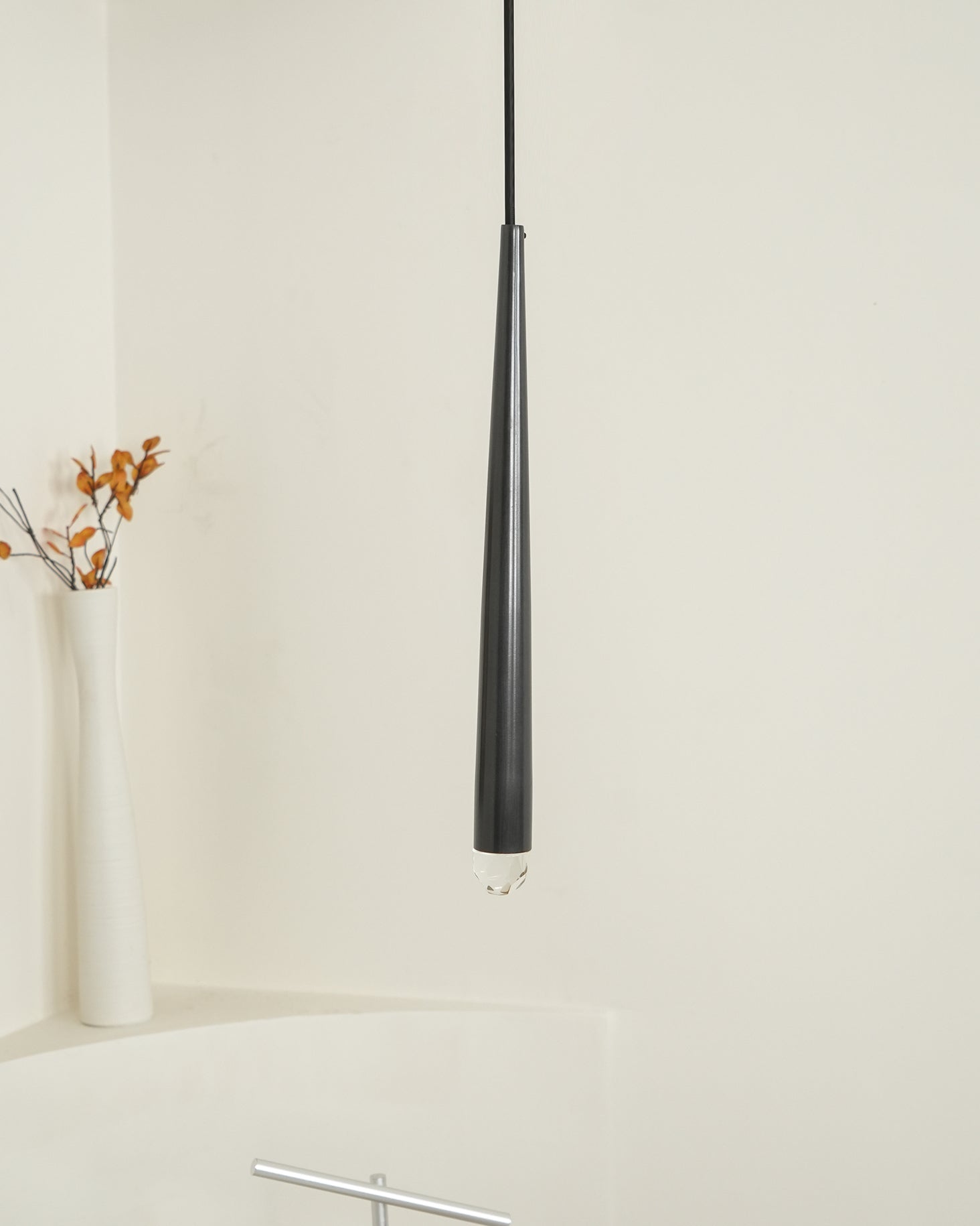 Chandelier Crystal Shade Brass Blackened Silver Luxe Minimalistic - Letslighting