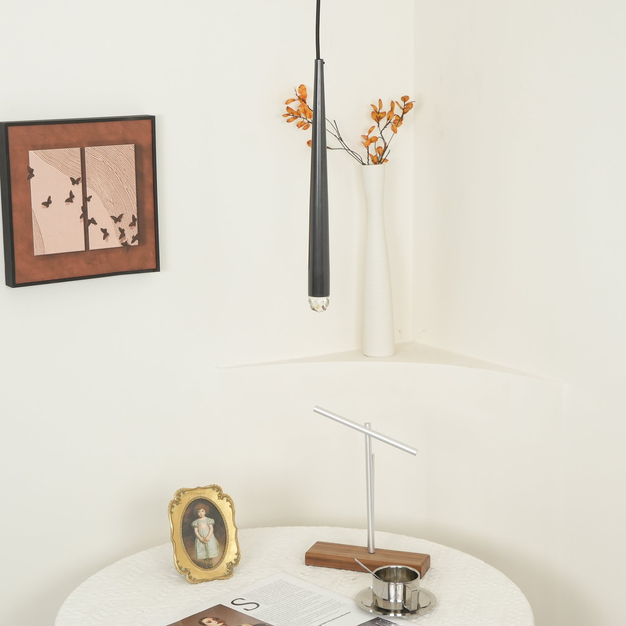 Chandelier Crystal Shade Brass Blackened Silver Luxe Minimalistic - Letslighting