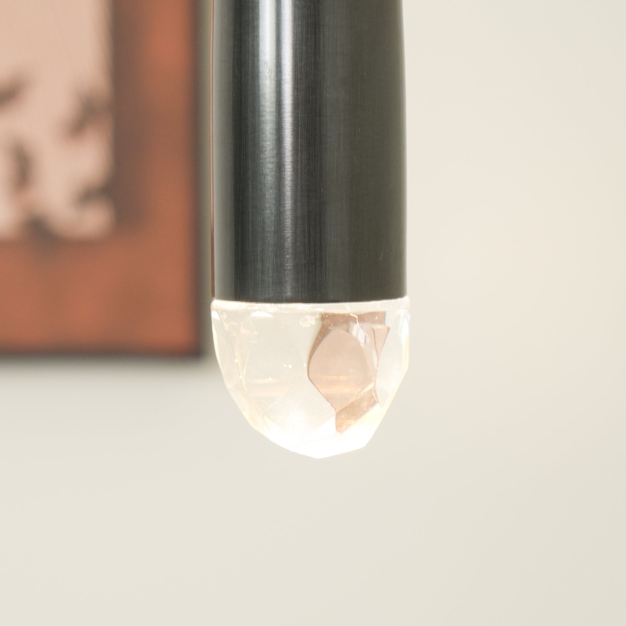 Chandelier Crystal Shade Brass Blackened Silver Luxe Minimalistic - Letslighting