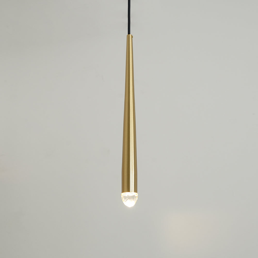 Chandelier Crystal Shade Brass Blackened Silver Luxe Minimalistic - Letslighting