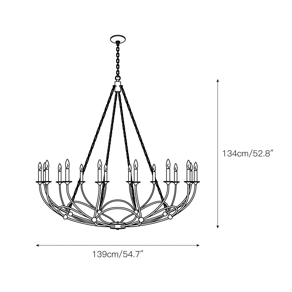 Arabella Candle-style Circular Design Chandelier - Letslighting