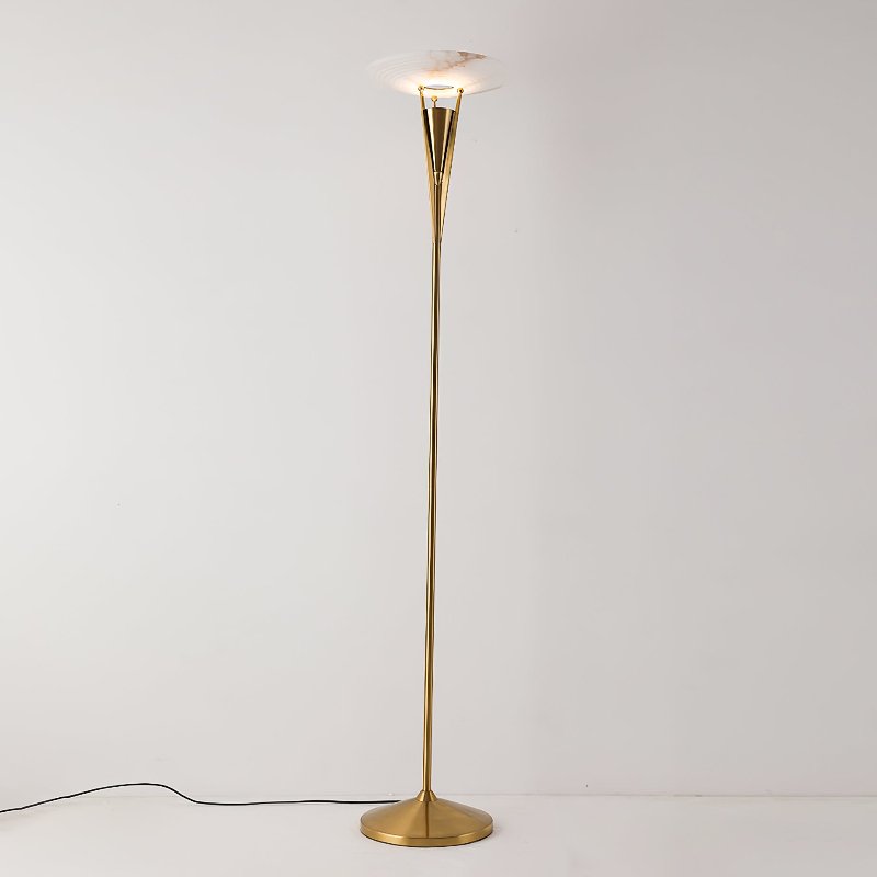 Veloros Cone Alabaster Floor Lamp - Letslighting