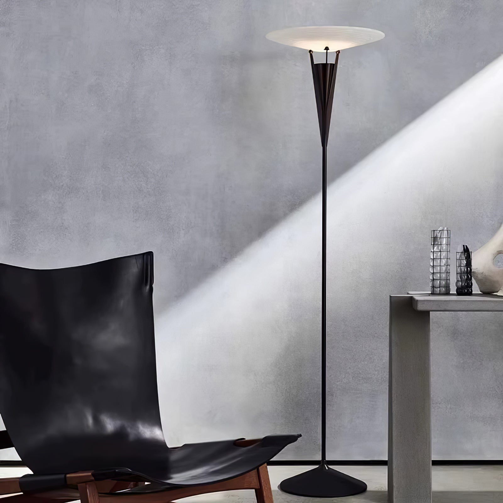 Veloros Cone Alabaster Floor Lamp - Letslighting