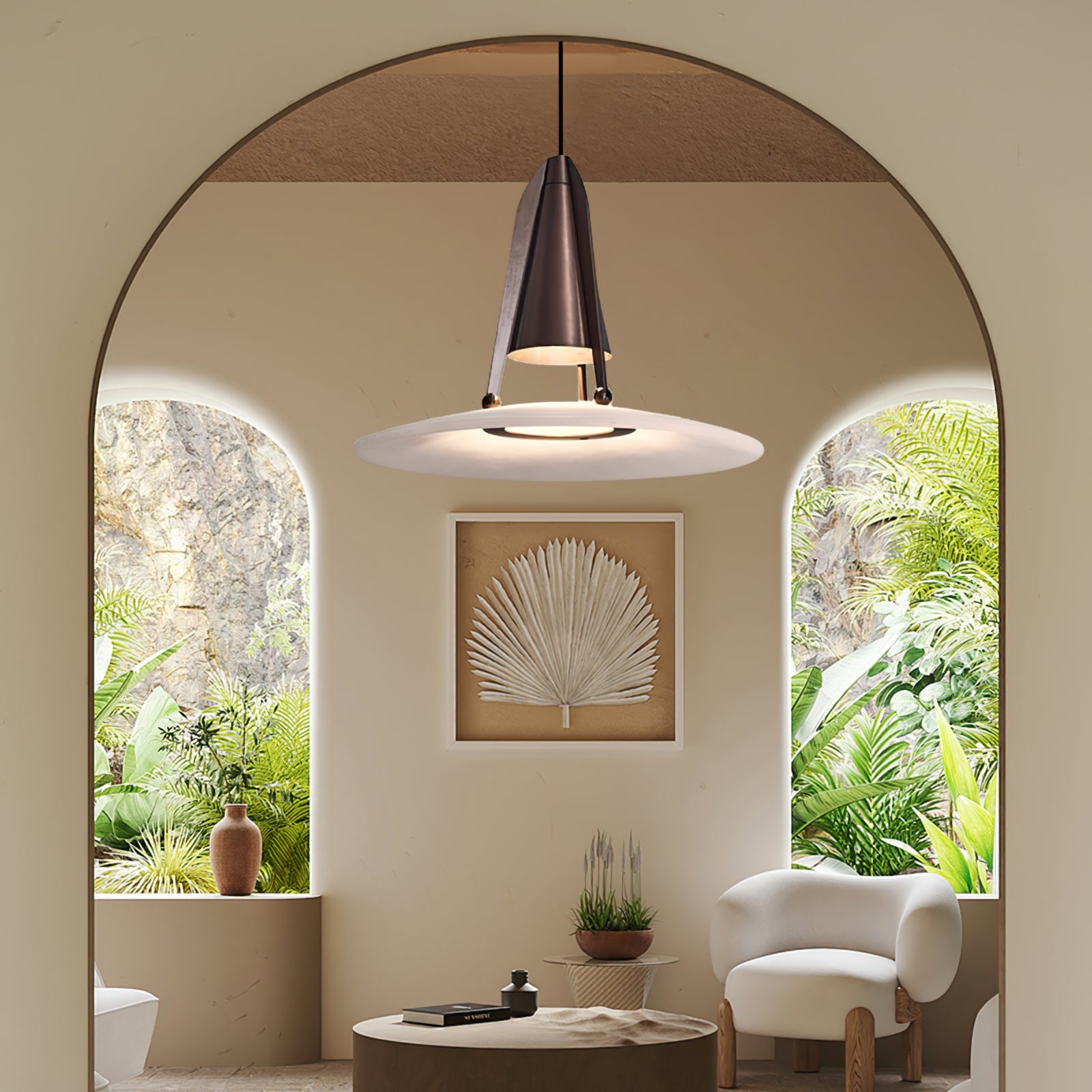 Aragon Pendant Light Alabaster & Fusion - Letslighting