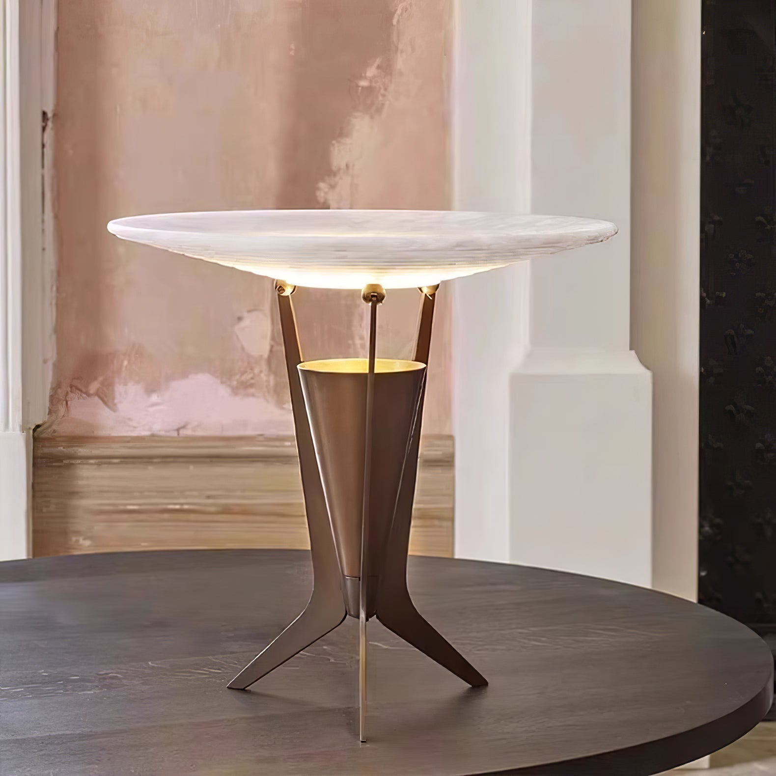 Eurtalus Alabaster Top Table Lamp - Letslighting