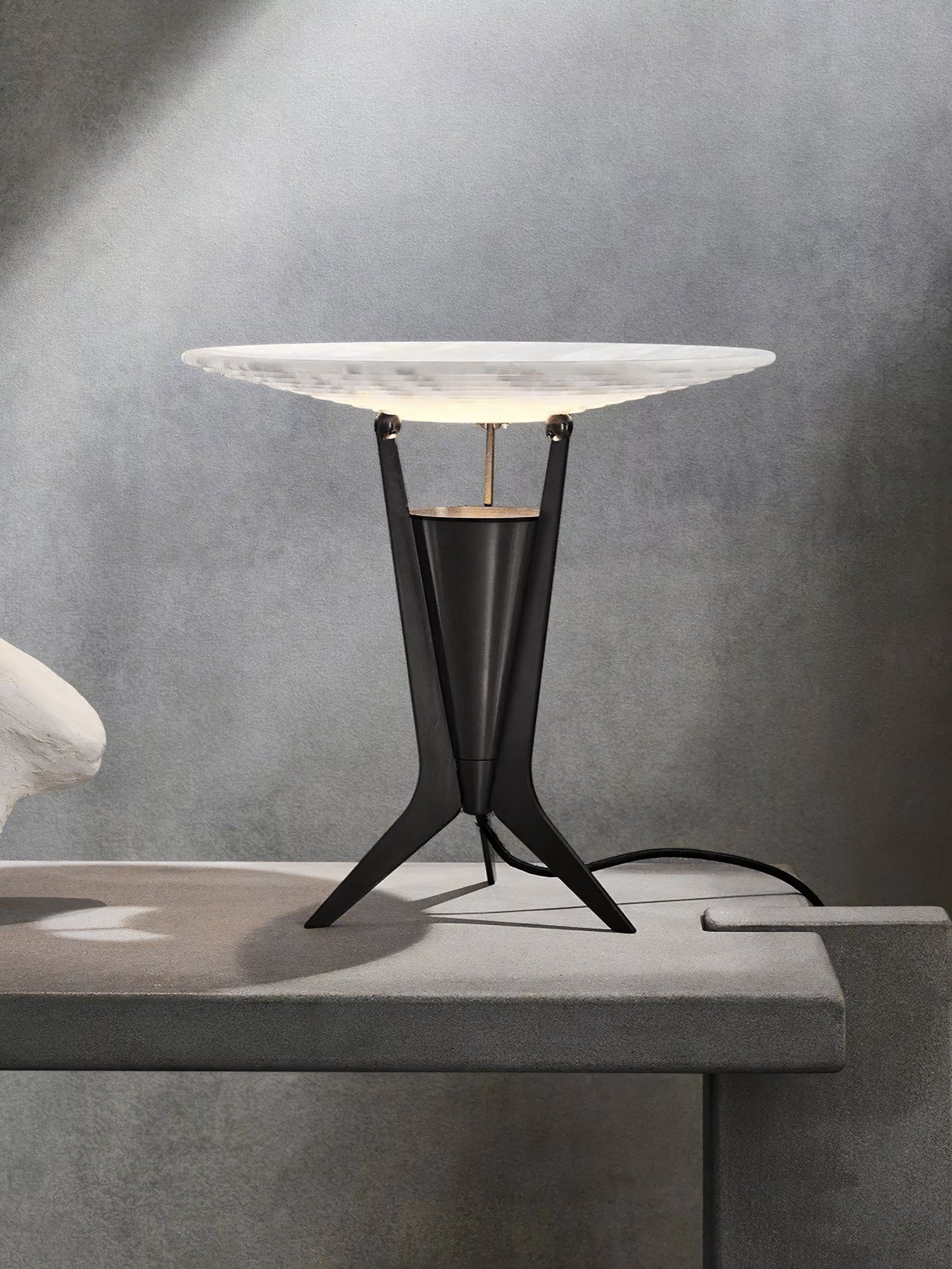 Eurtalus Alabaster Top Table Lamp - Letslighting