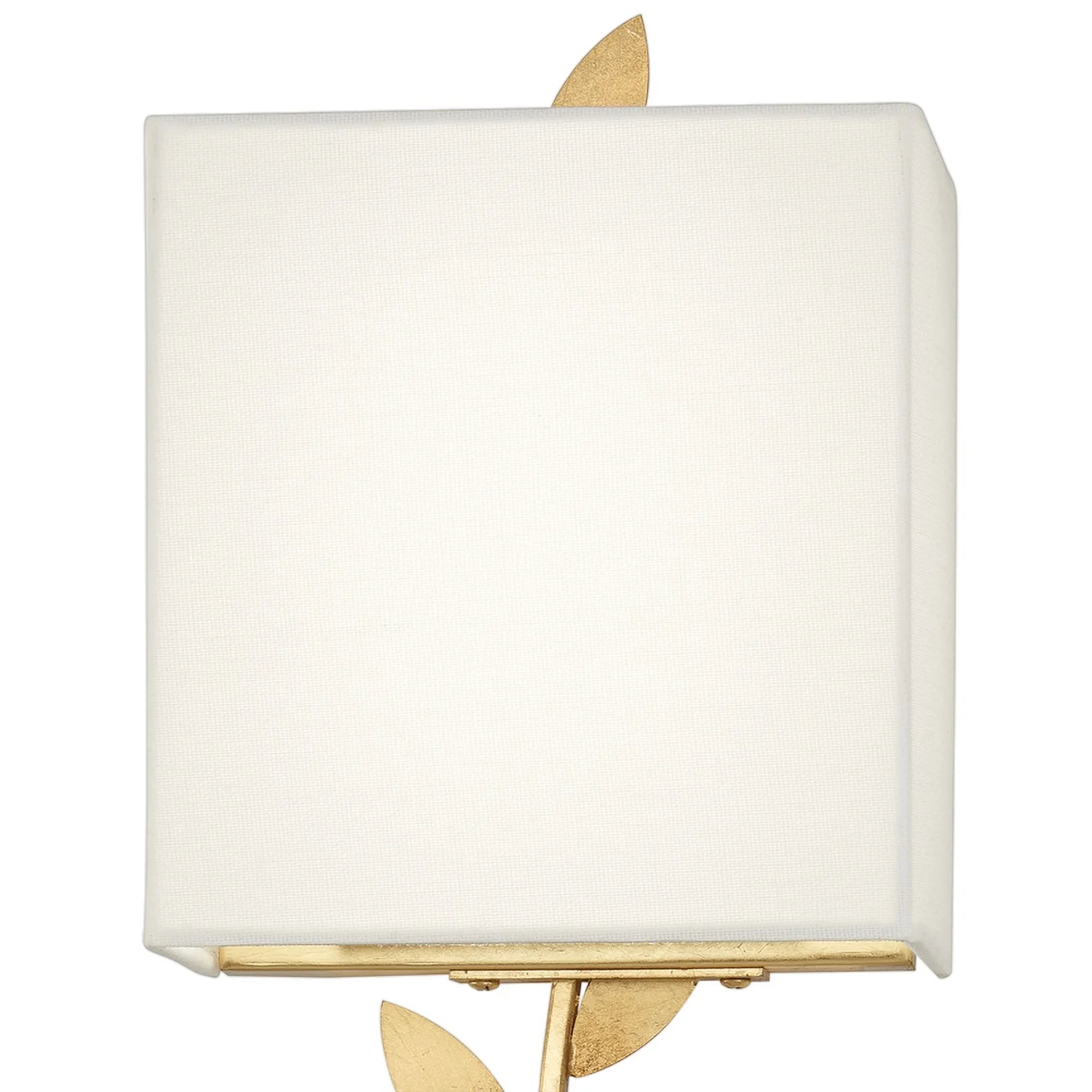 Verve Wall Lamp Brass Leaf Fabric - Letslighting
