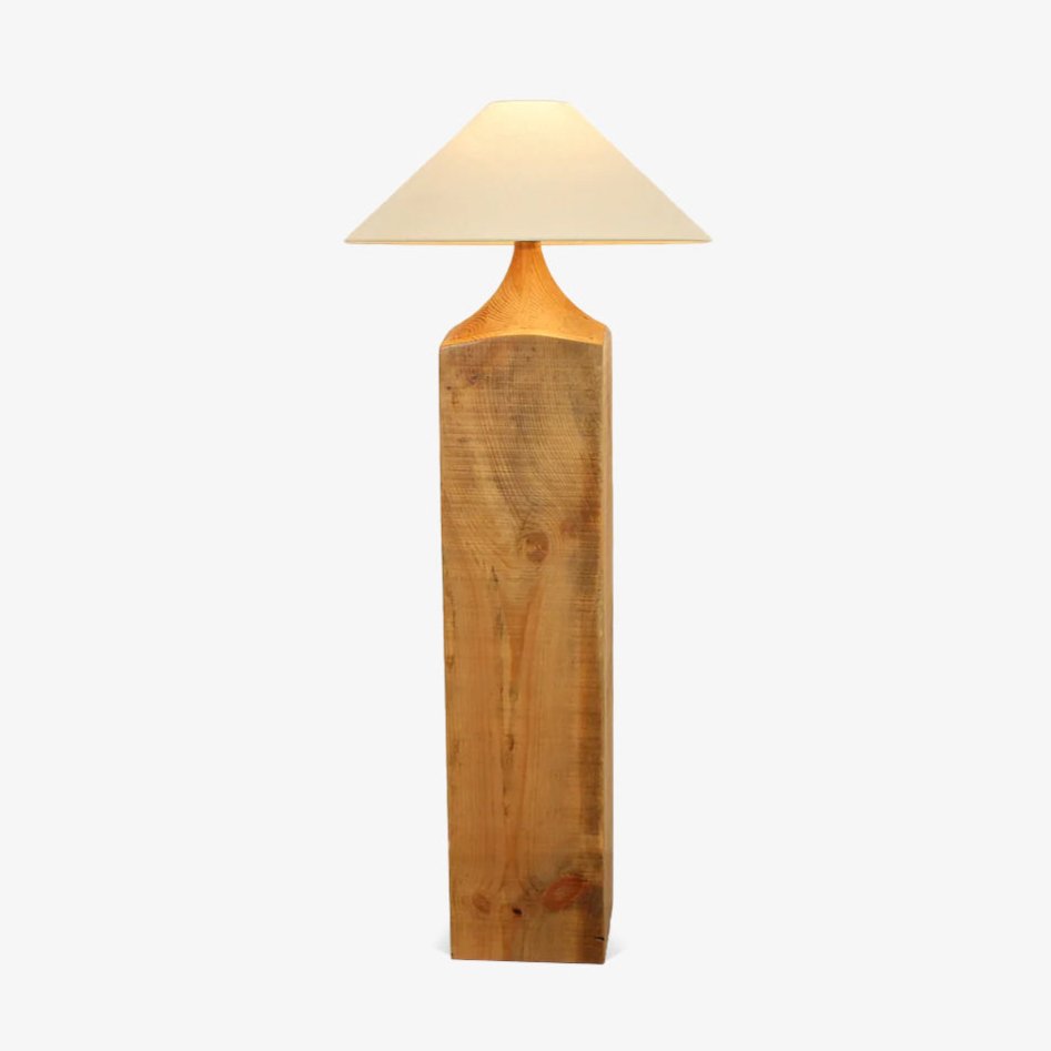 Rustica Timber Column Floor Lamp - Letslighting