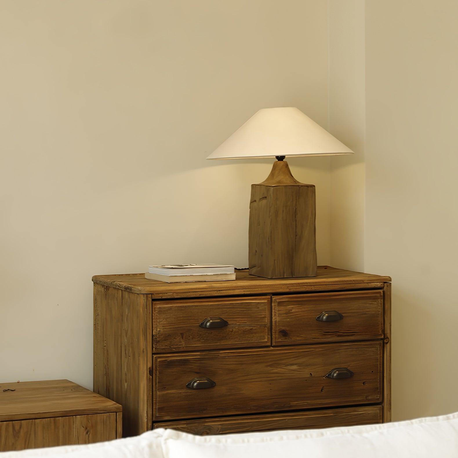 Rustica Timber Column Floor Lamp - Letslighting