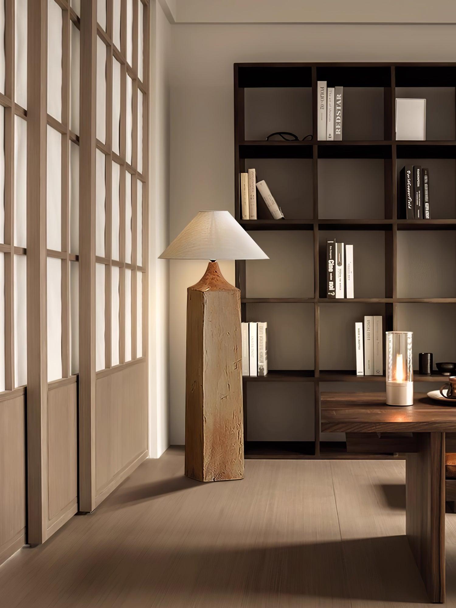 Rustica Timber Column Floor Lamp - Letslighting