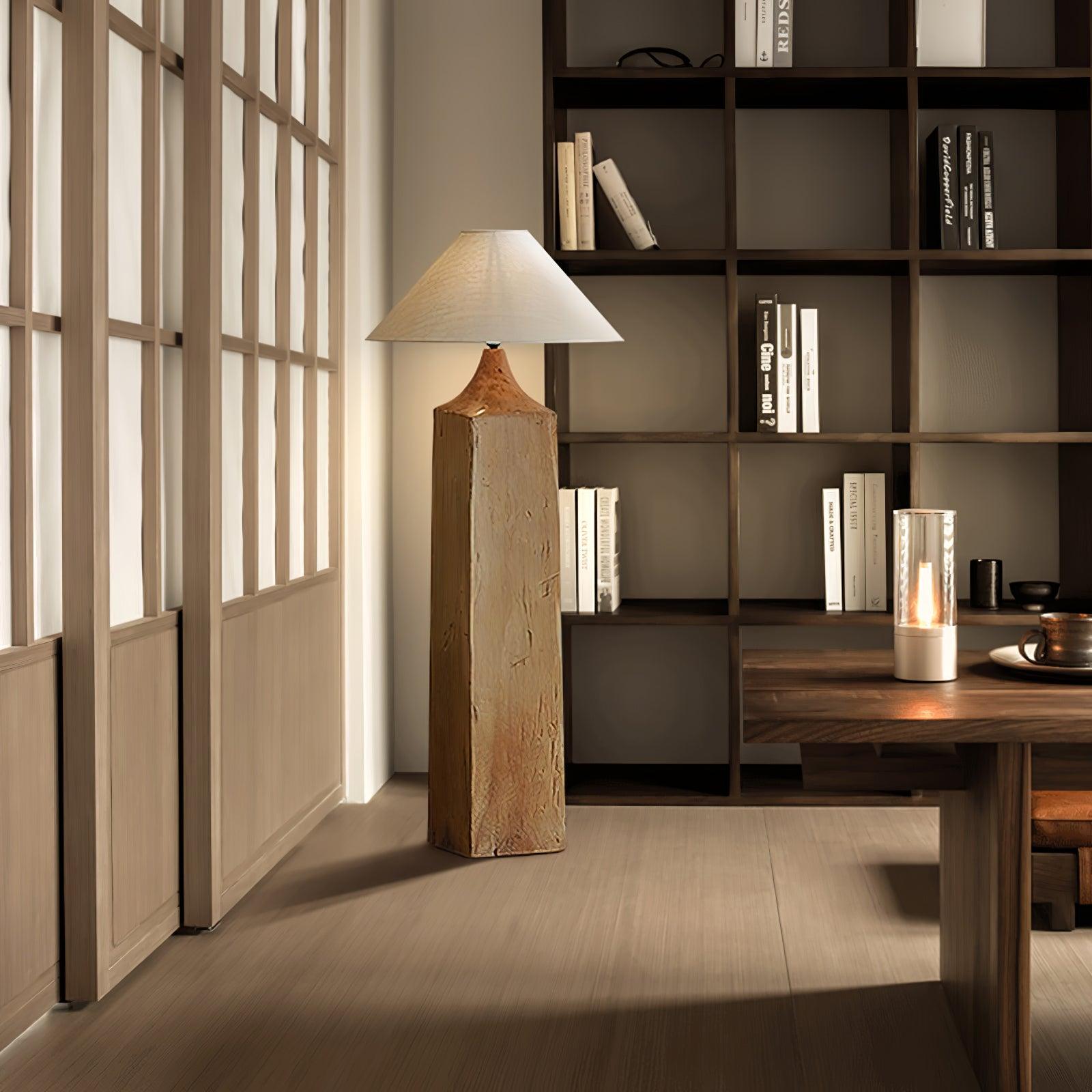 Rustica Timber Column Floor Lamp - Letslighting