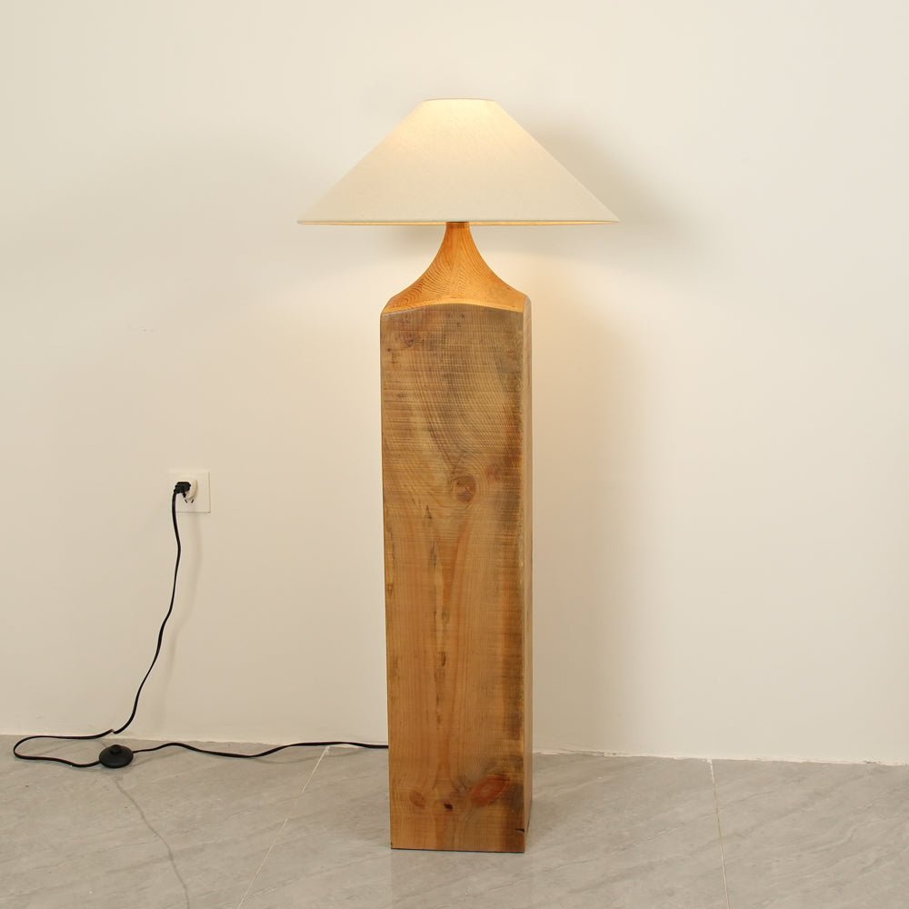 Rustica Timber Column Floor Lamp - Letslighting