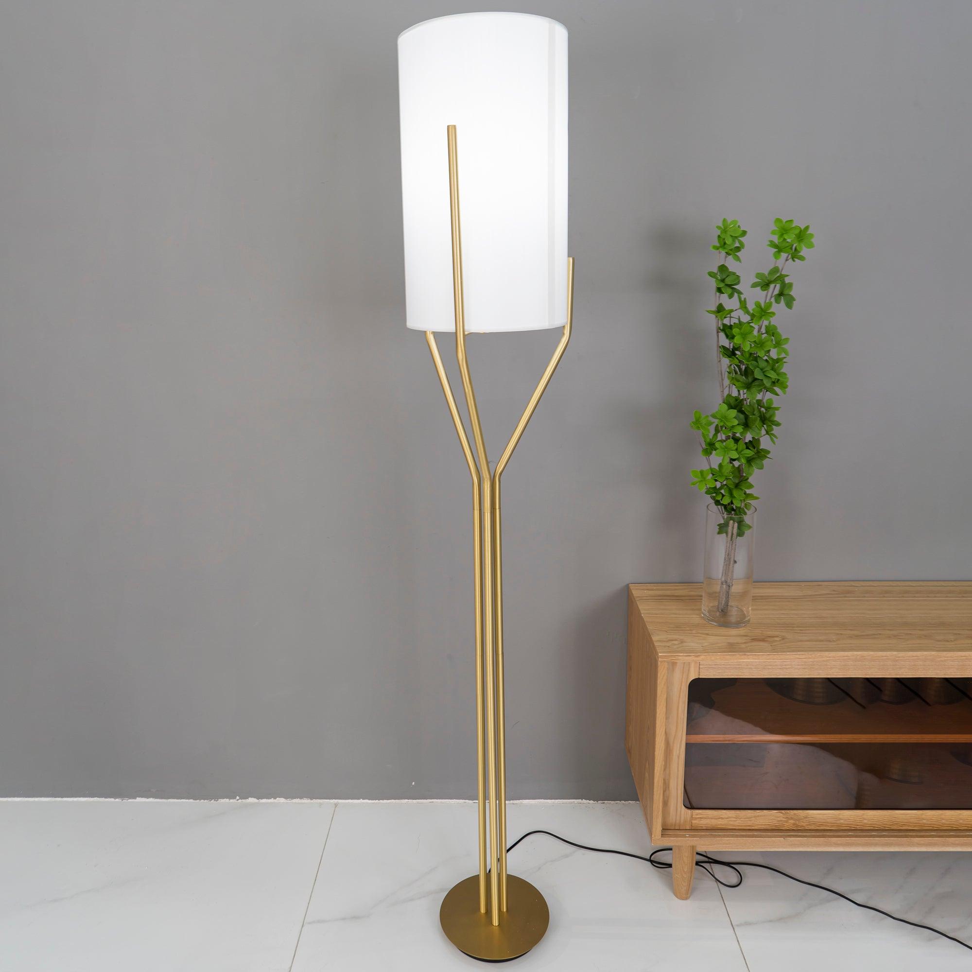 Evvynor Glam Brass Floor Lamp - Letslighting