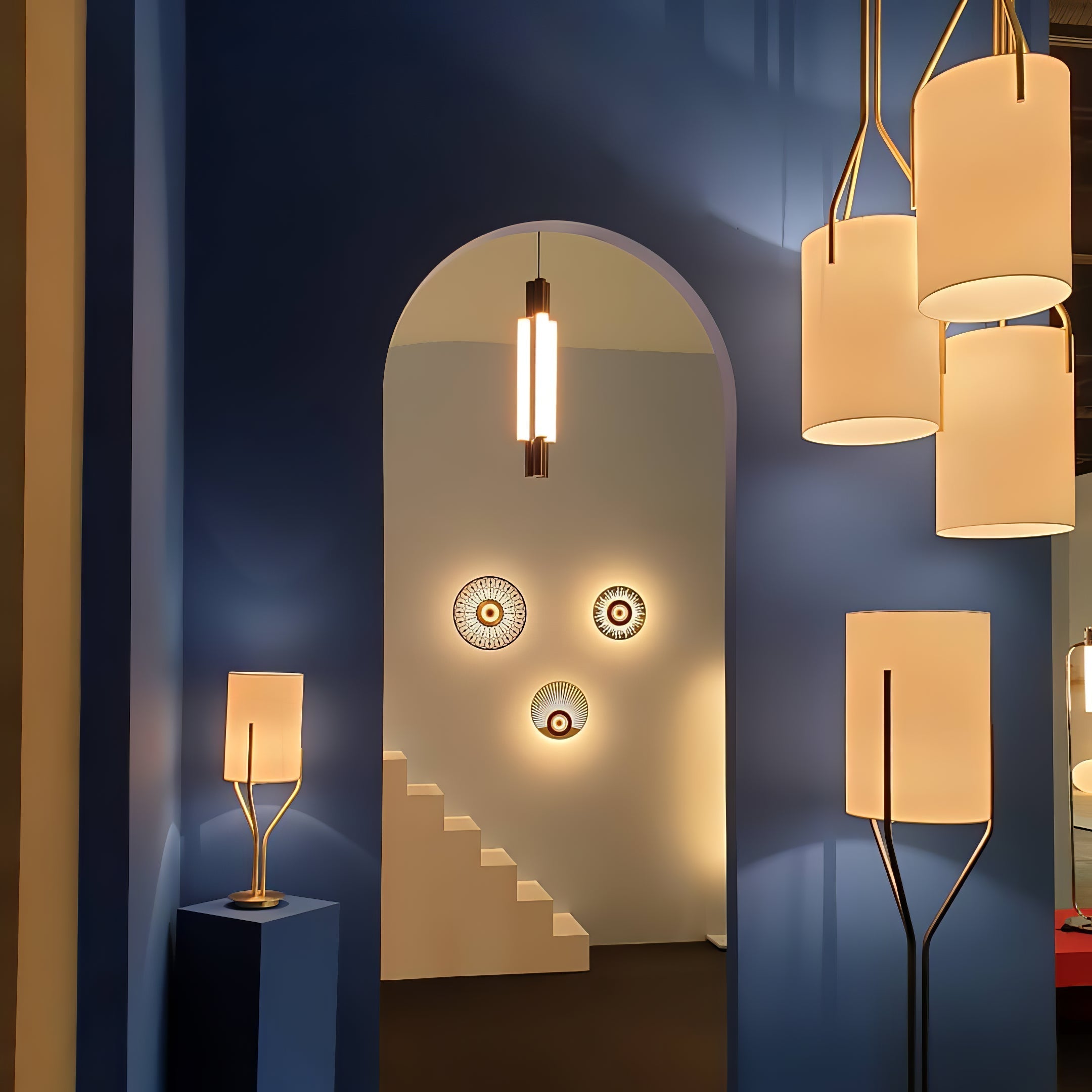 Evvynor Glam Brass Floor Lamp - Letslighting