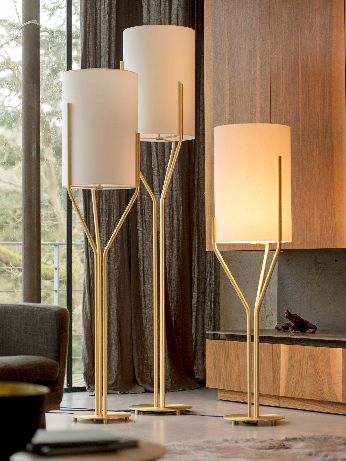 Evvynor Glam Brass Floor Lamp - Letslighting