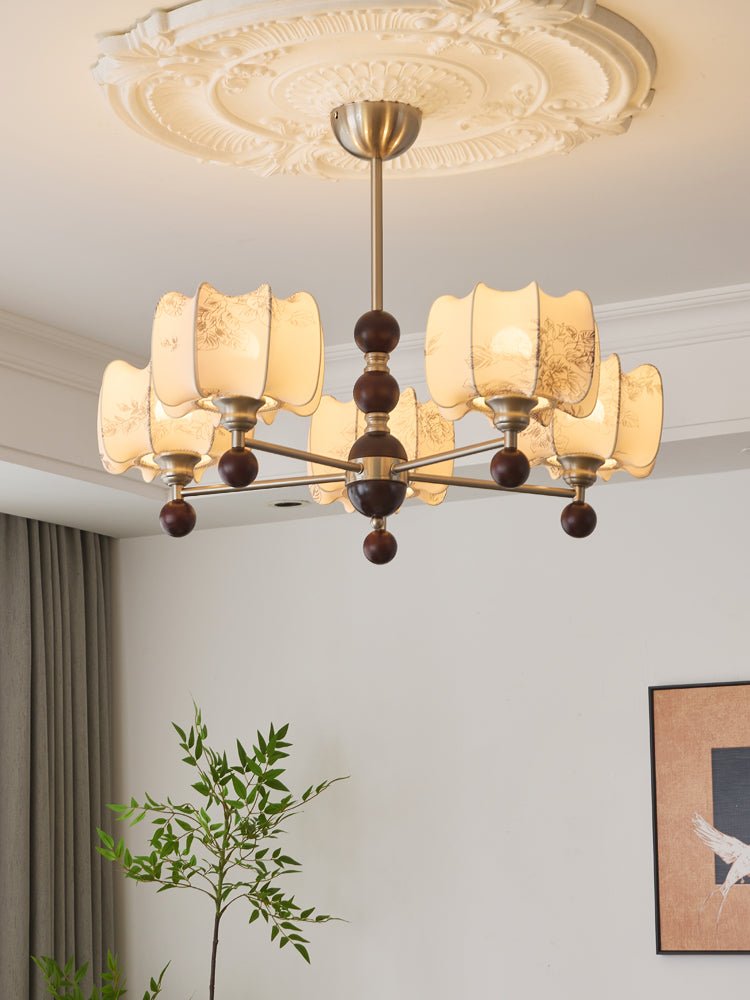 Ephaos Elegance Vintage Floral Wood Chandelier - Letslighting