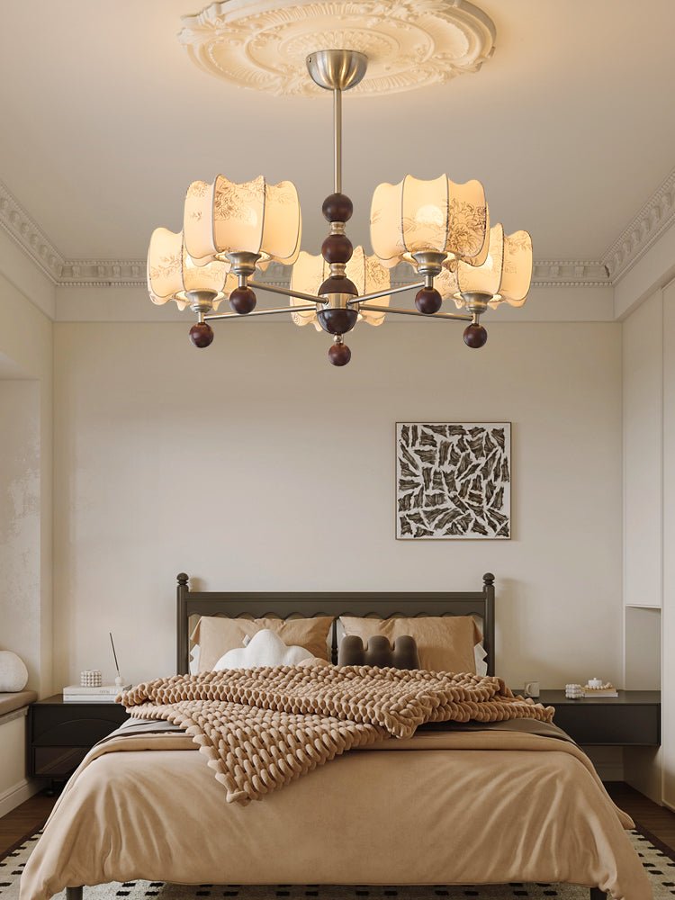 Ephaos Elegance Vintage Floral Wood Chandelier - Letslighting