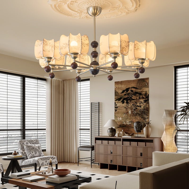 Ephaos Elegance Vintage Floral Wood Chandelier - Letslighting