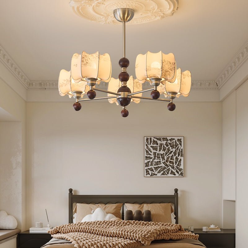 Ephaos Elegance Vintage Floral Wood Chandelier - Letslighting