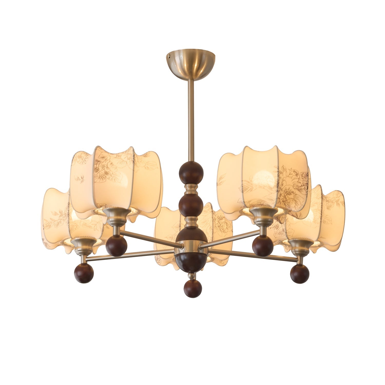 Ephaos Elegance Vintage Floral Wood Chandelier - Letslighting