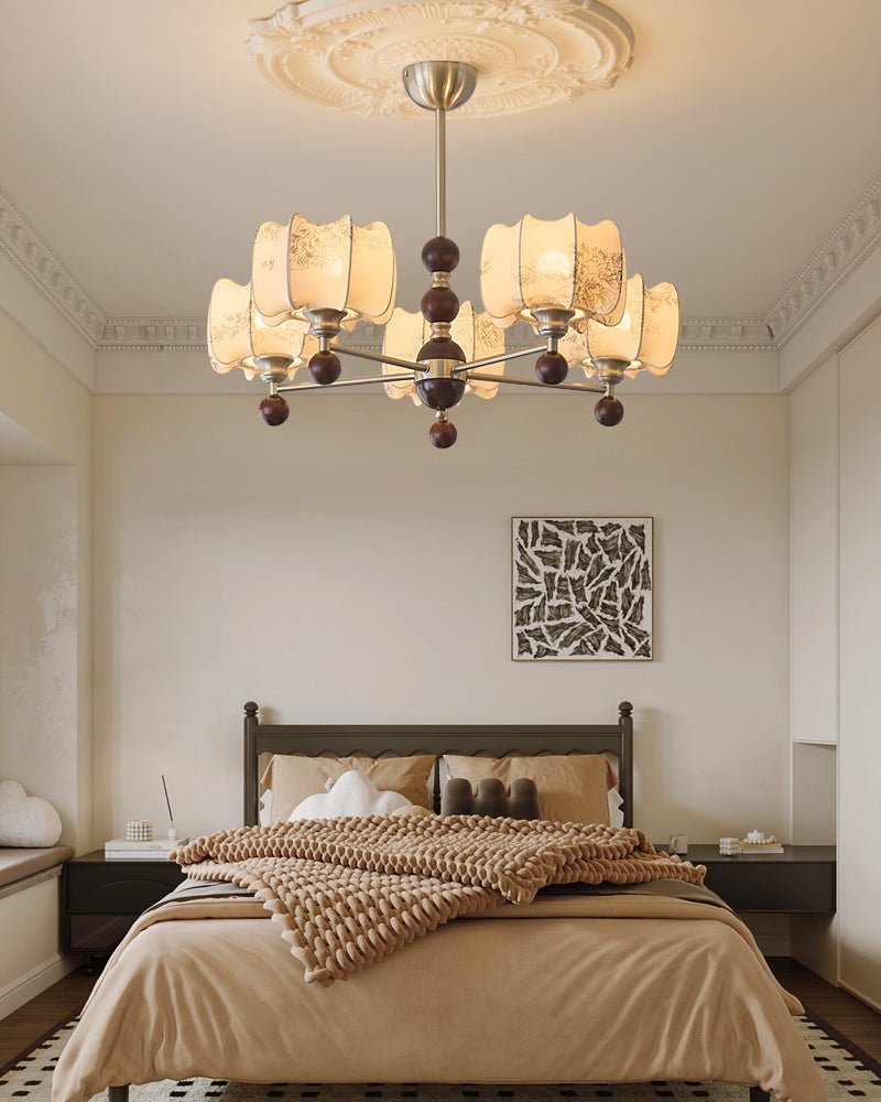 Ephaos Elegance Vintage Floral Wood Chandelier - Letslighting