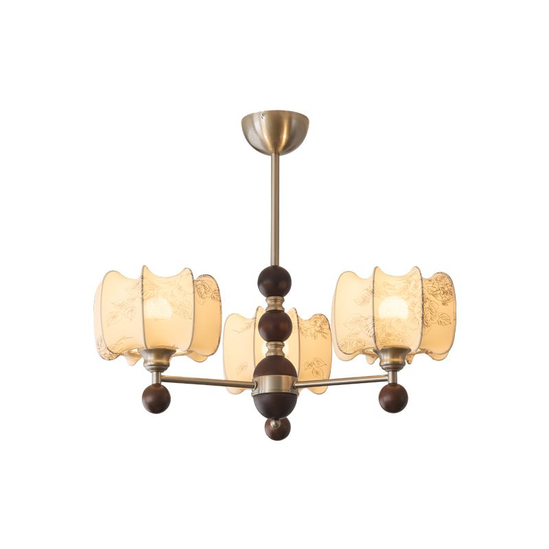 Ephaos Elegance Vintage Floral Wood Chandelier - Letslighting