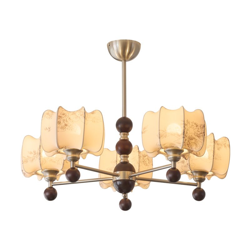 Ephaos Elegance Vintage Floral Wood Chandelier - Letslighting