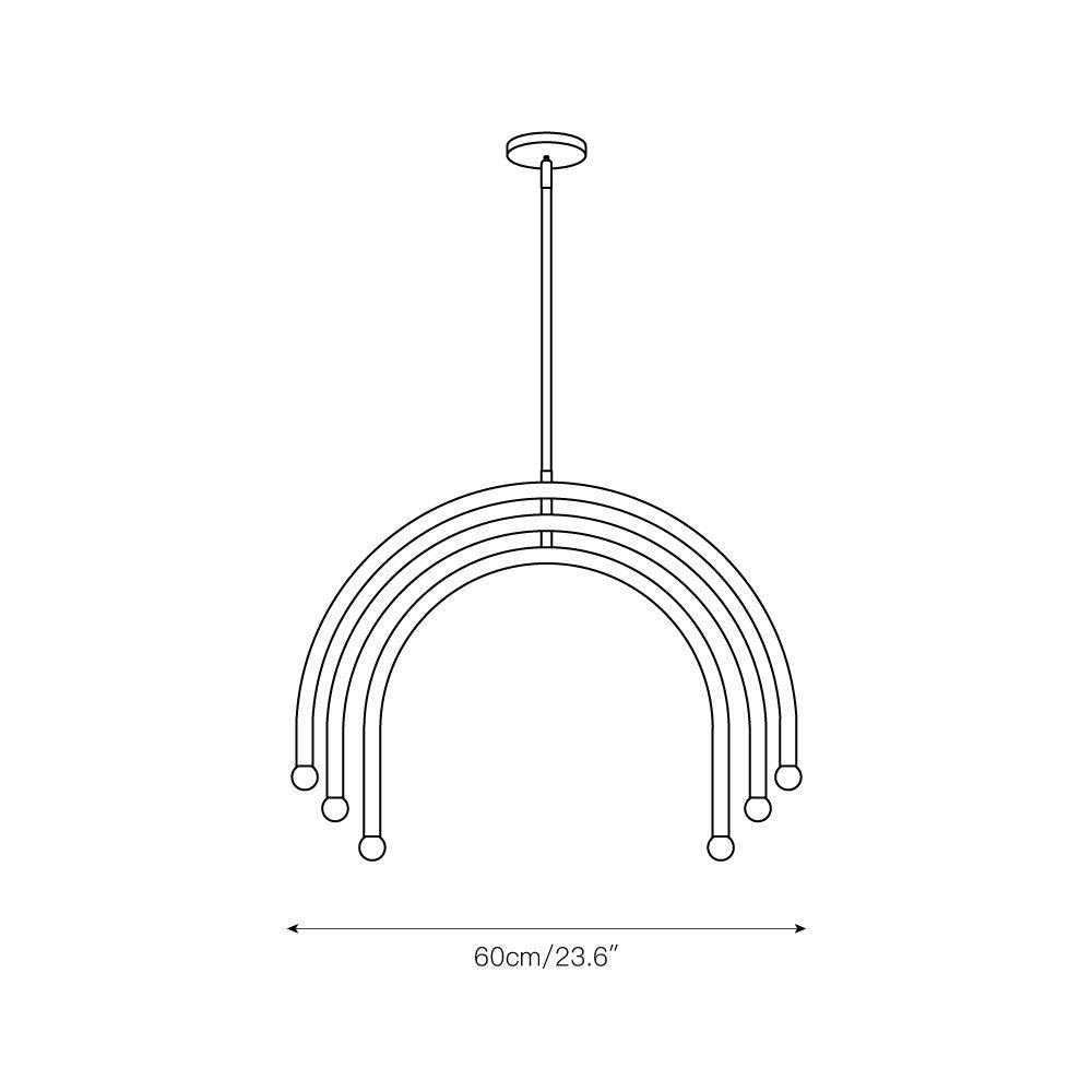 Hadden Modern Minimalist Brass Chandelier - Letslighting