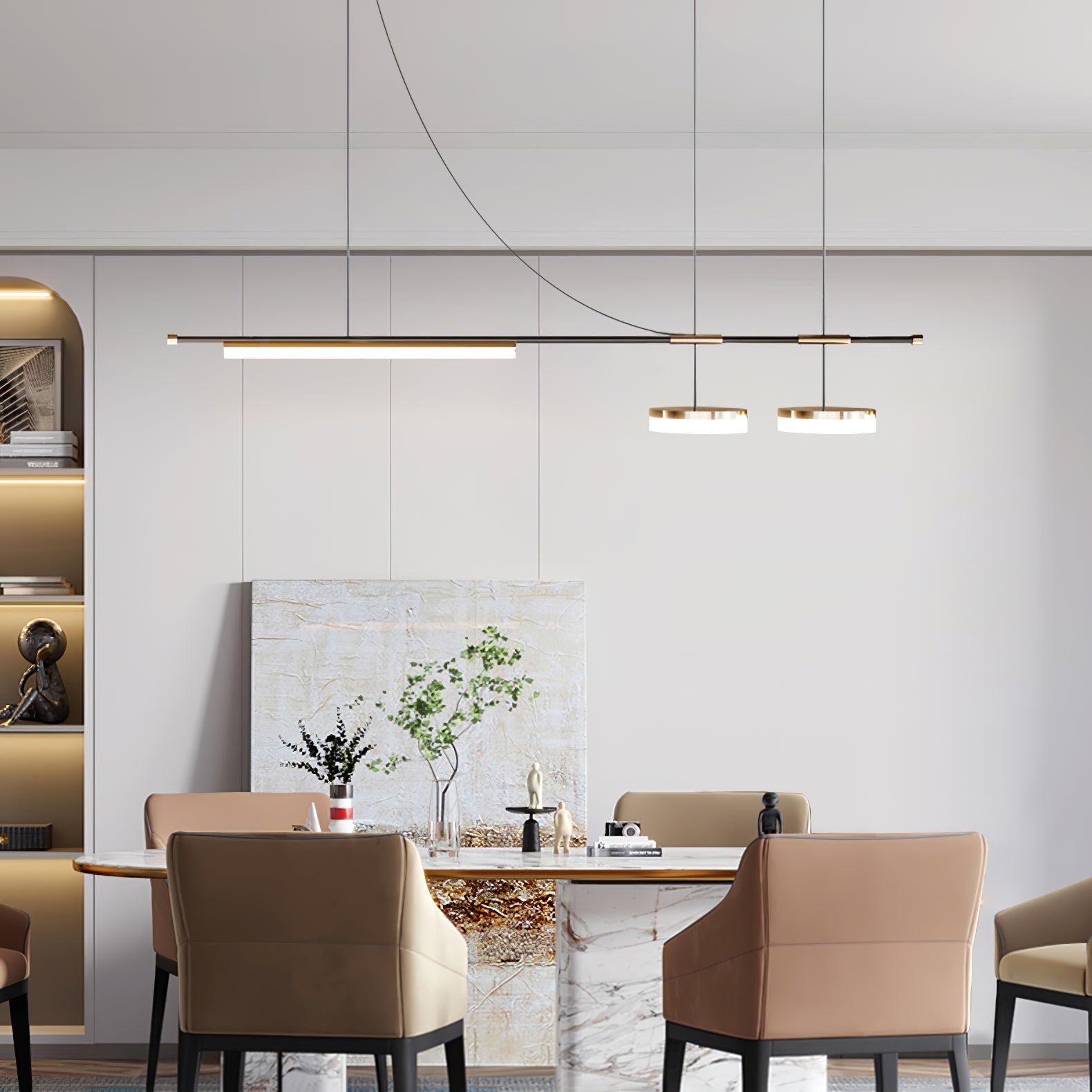 Della Linear Modern Pendant Light - Letslighting