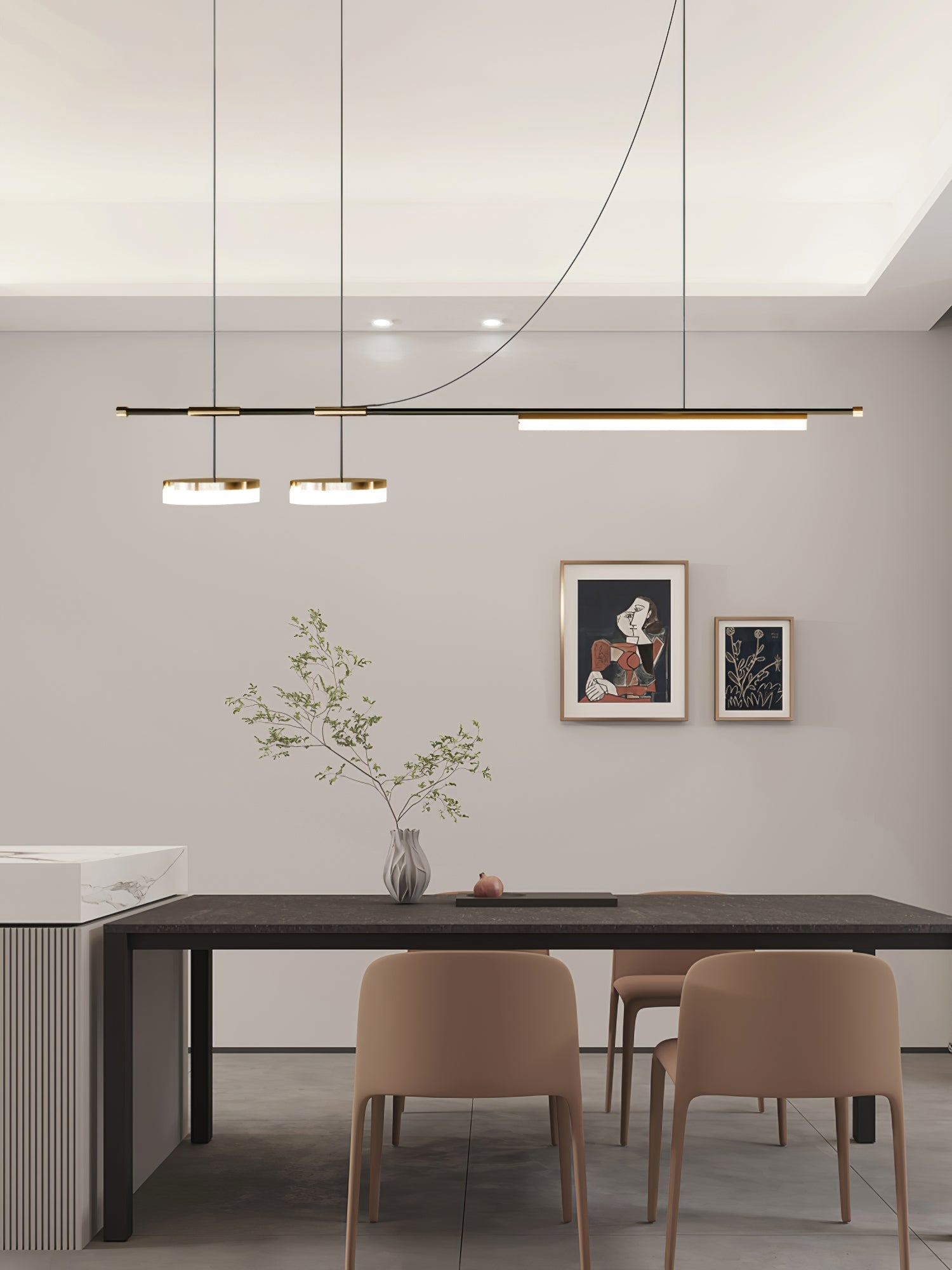 Della Linear Modern Pendant Light - Letslighting