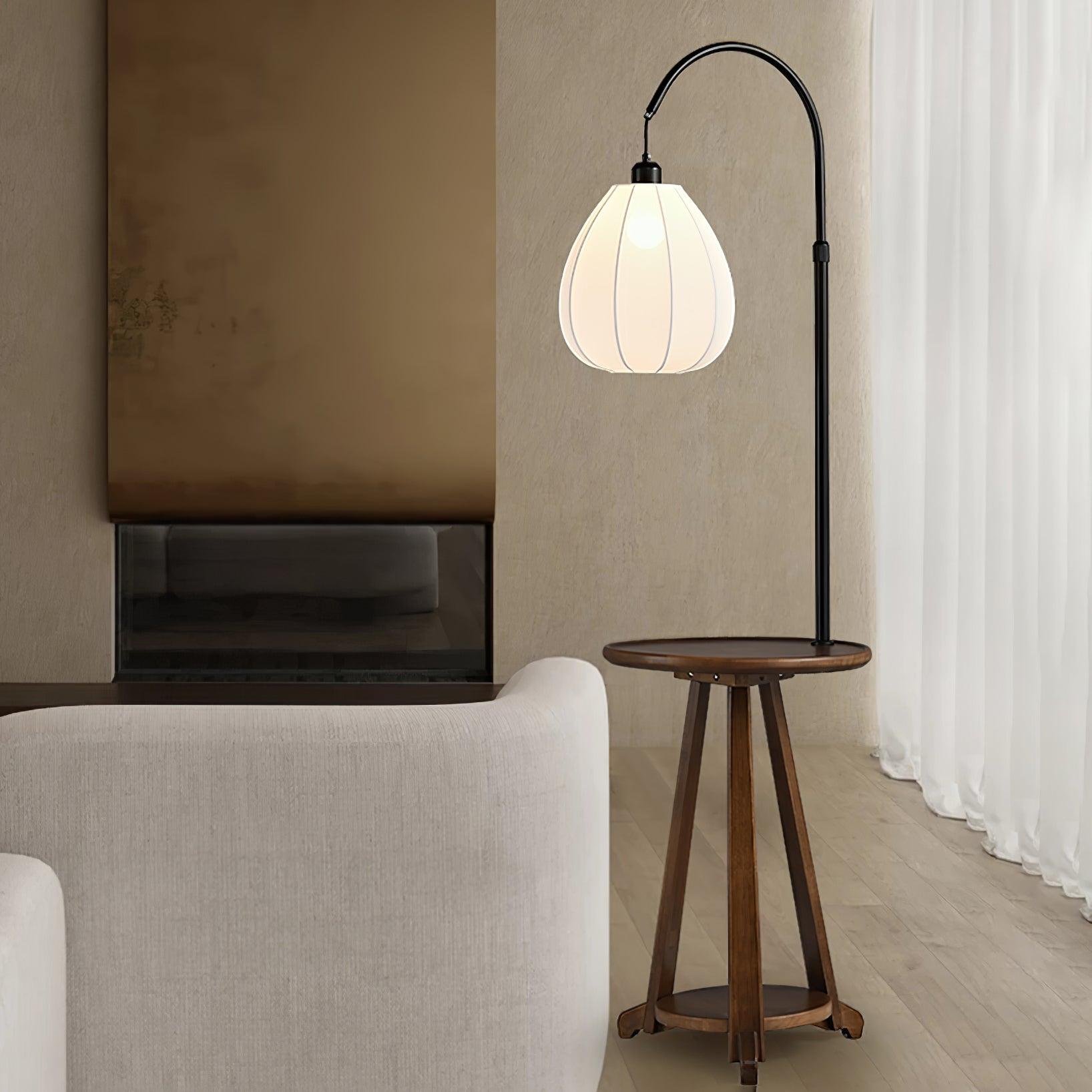 Vazoril Multifunctional Wood Fabric Floor Lamp - Letslighting