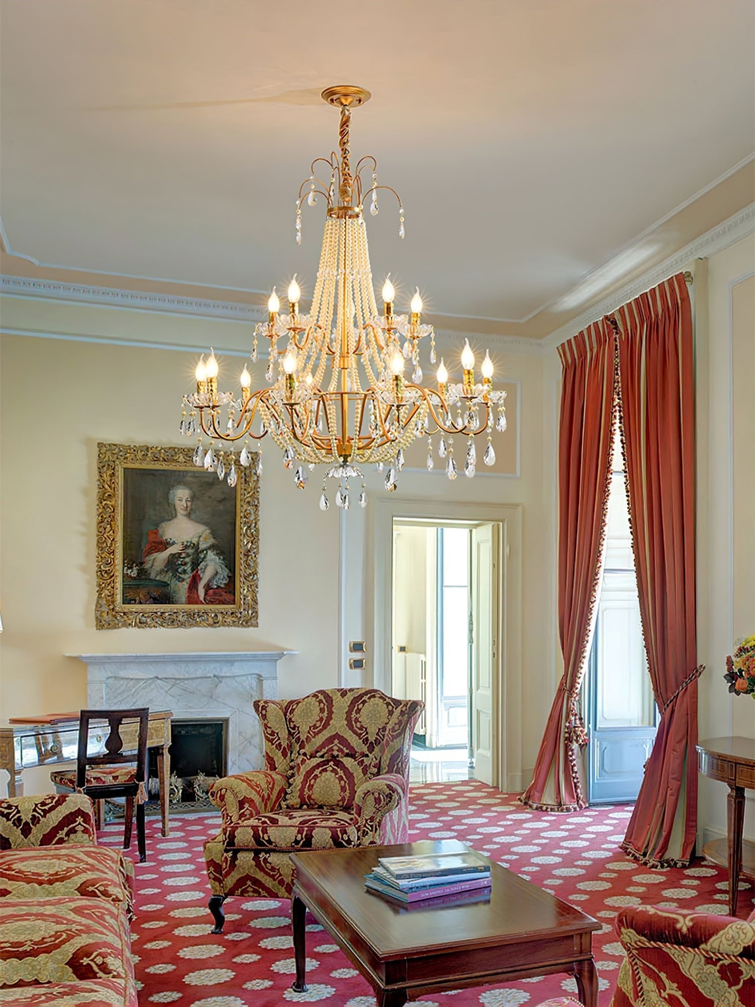 Eurvaros Vintage Crystal Brass Chandelier - Letslighting