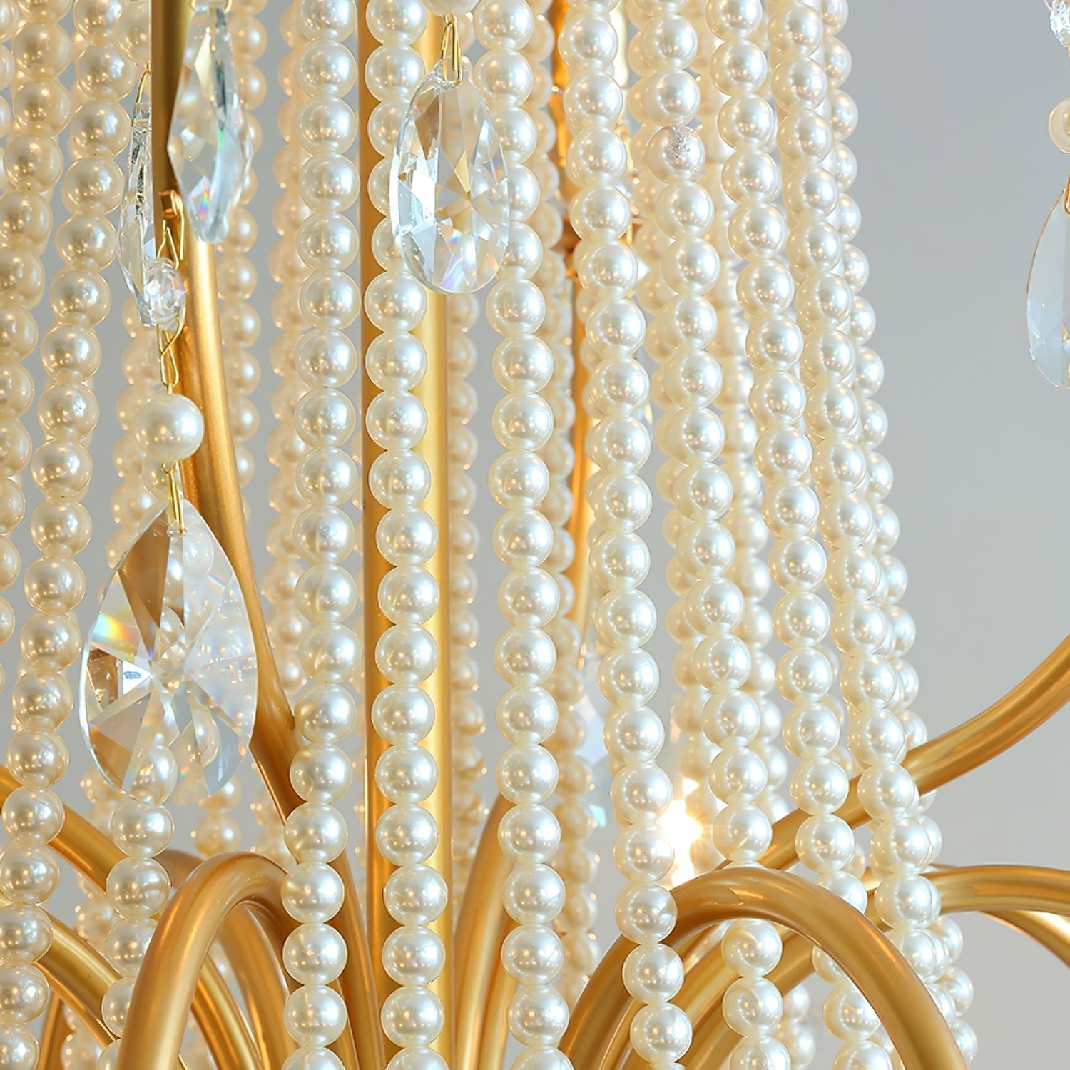 Eurvaros Vintage Crystal Brass Chandelier - Letslighting