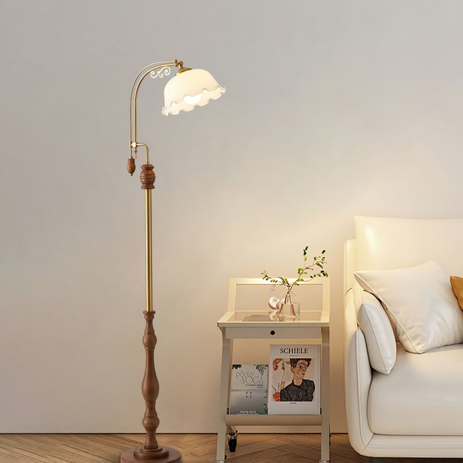Iska Wood Vintage Floor Lamp - Letslighting