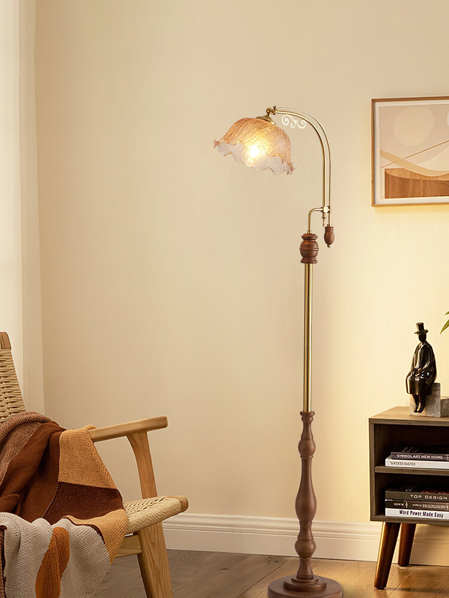 Iska Wood Vintage Floor Lamp - Letslighting