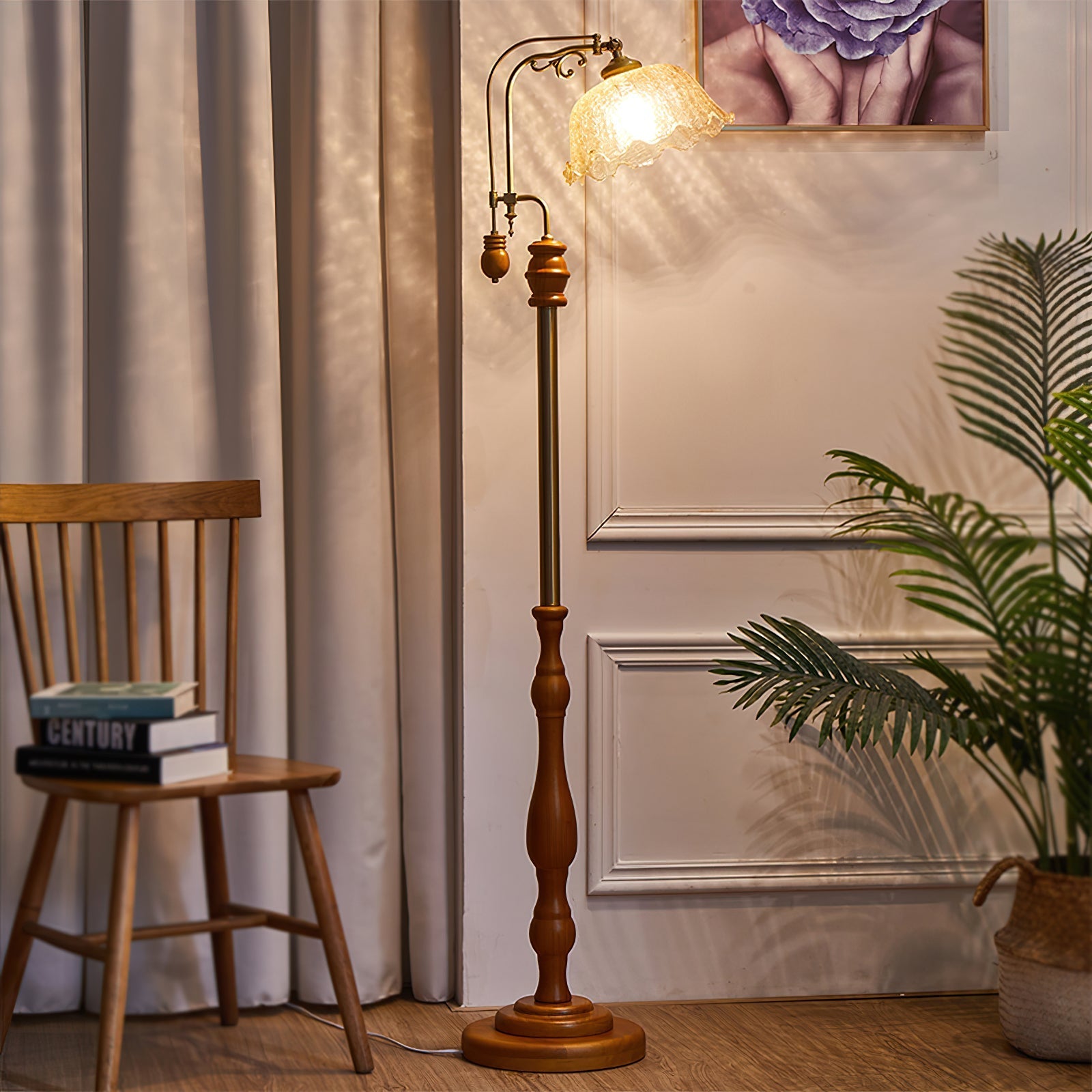 Iska Wood Vintage Floor Lamp - Letslighting
