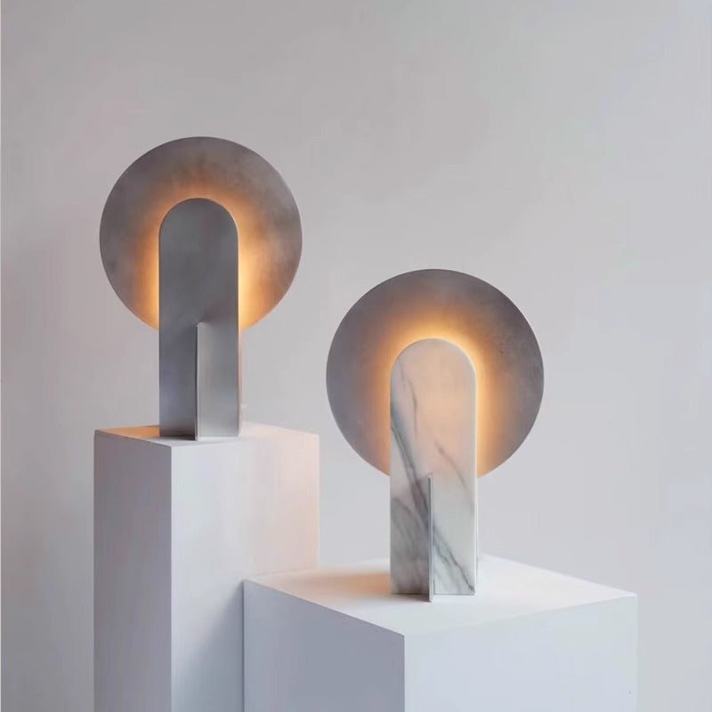 Arch Modern Stainless Steel & Marble Table Lamp