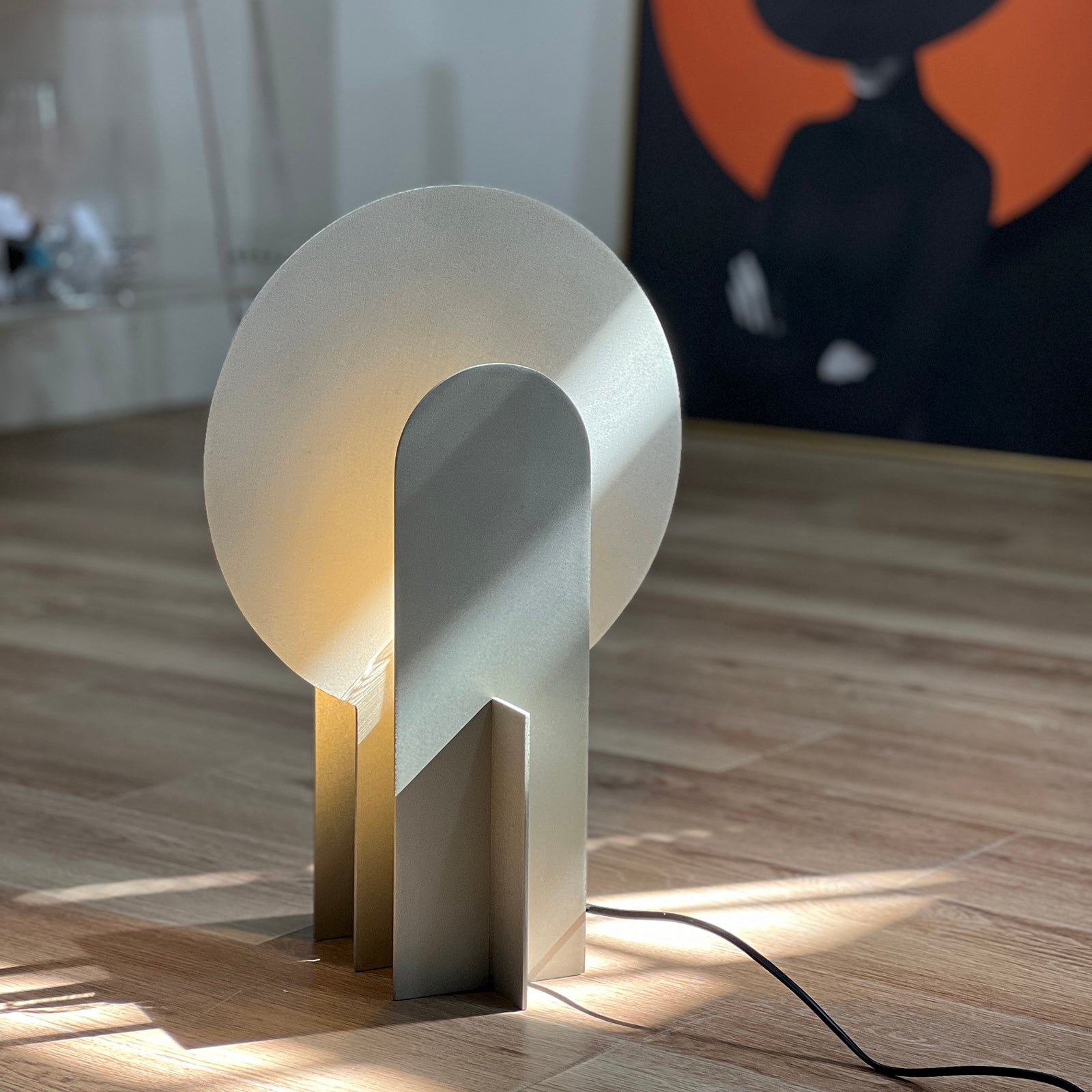 Arch Modern Stainless Steel & Marble Table Lamp