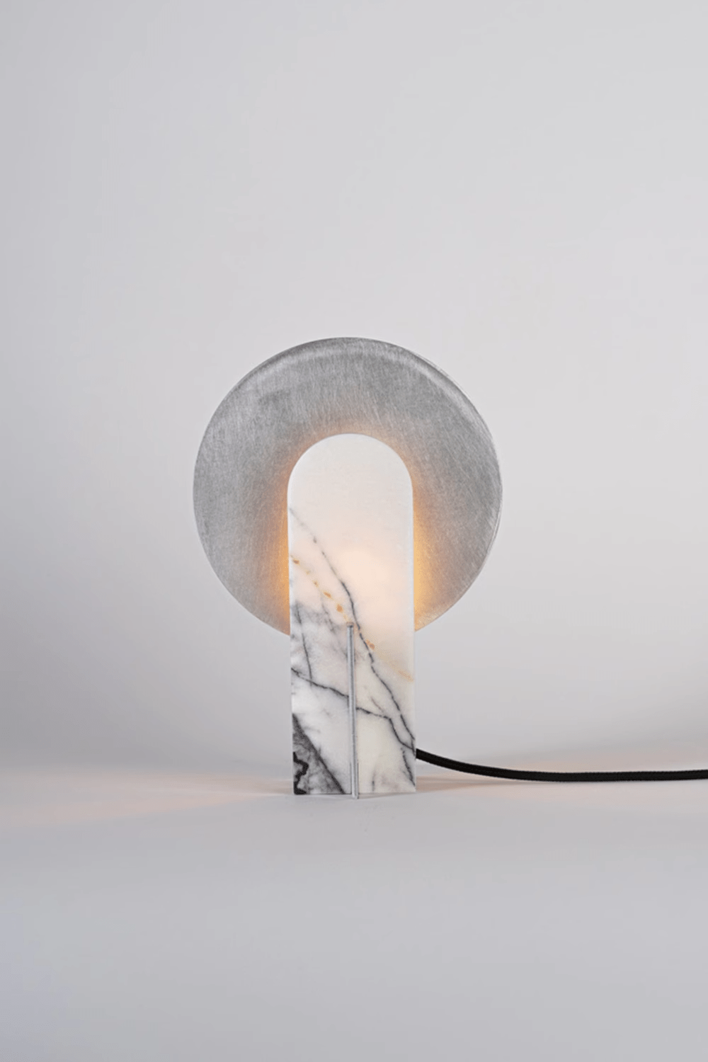 Arch Modern Stainless Steel & Marble Table Lamp