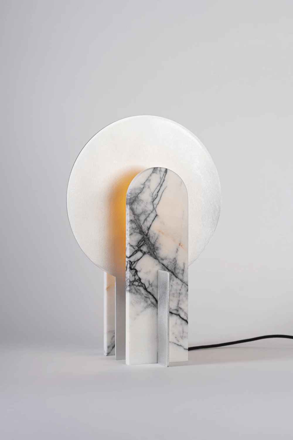Arch Modern Stainless Steel & Marble Table Lamp