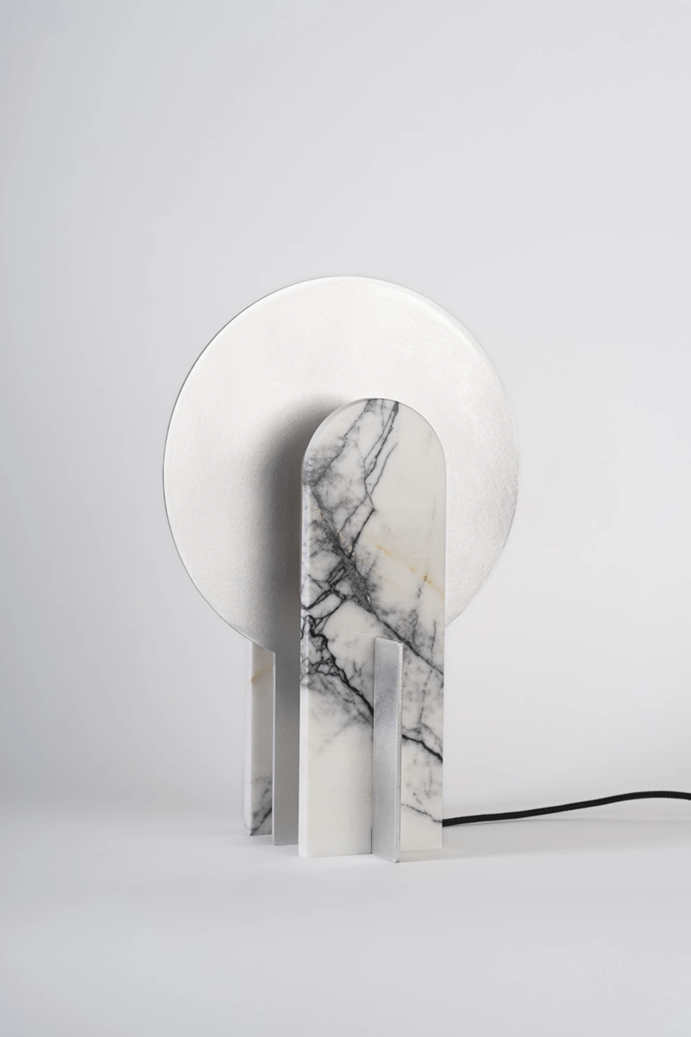 Arch Modern Stainless Steel & Marble Table Lamp