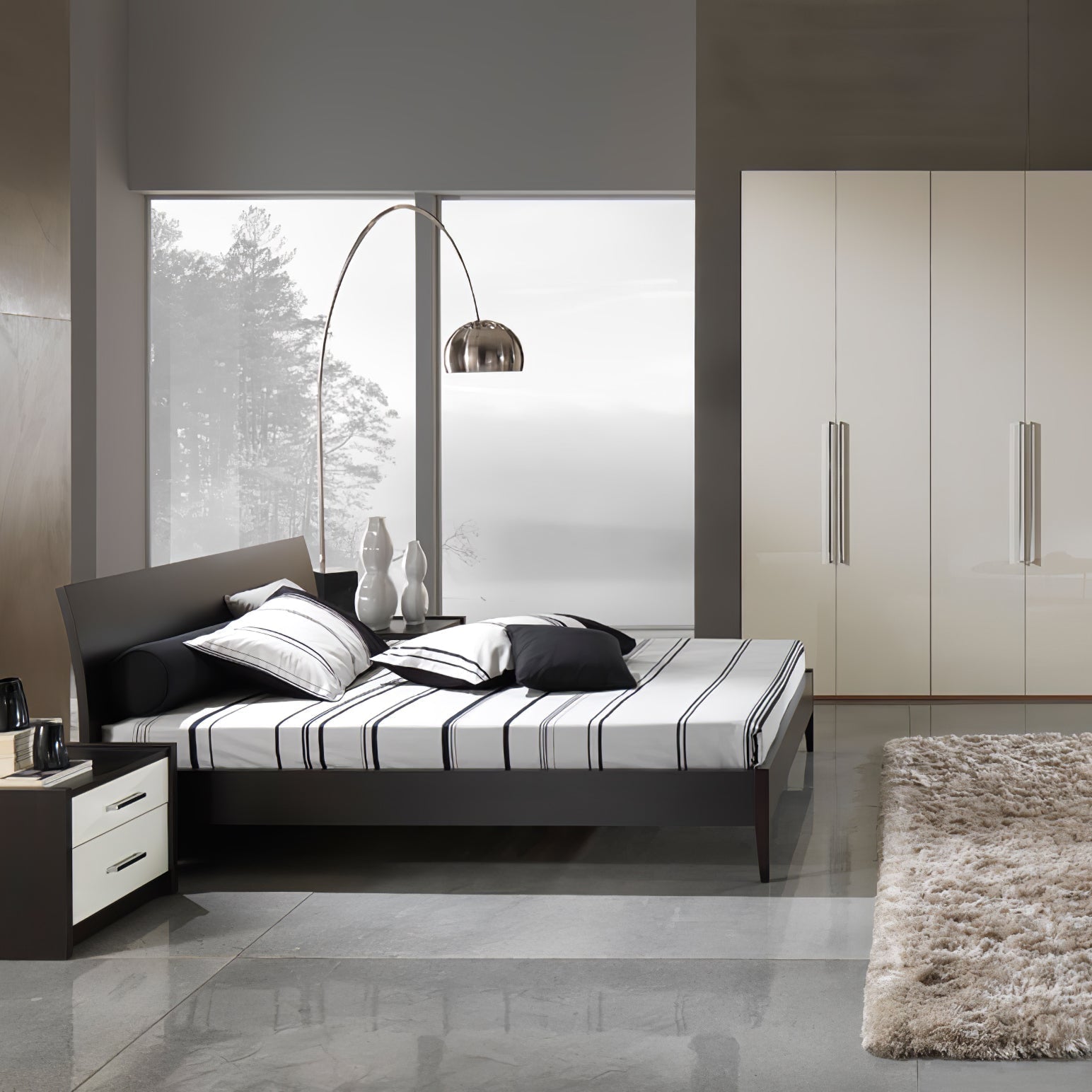 Alevra Steel Marble Floor Lamp - Letslighting