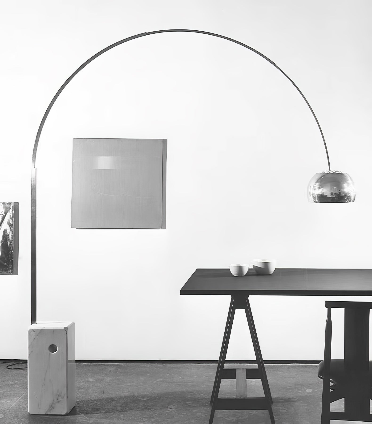 Alevra Steel Marble Floor Lamp - Letslighting