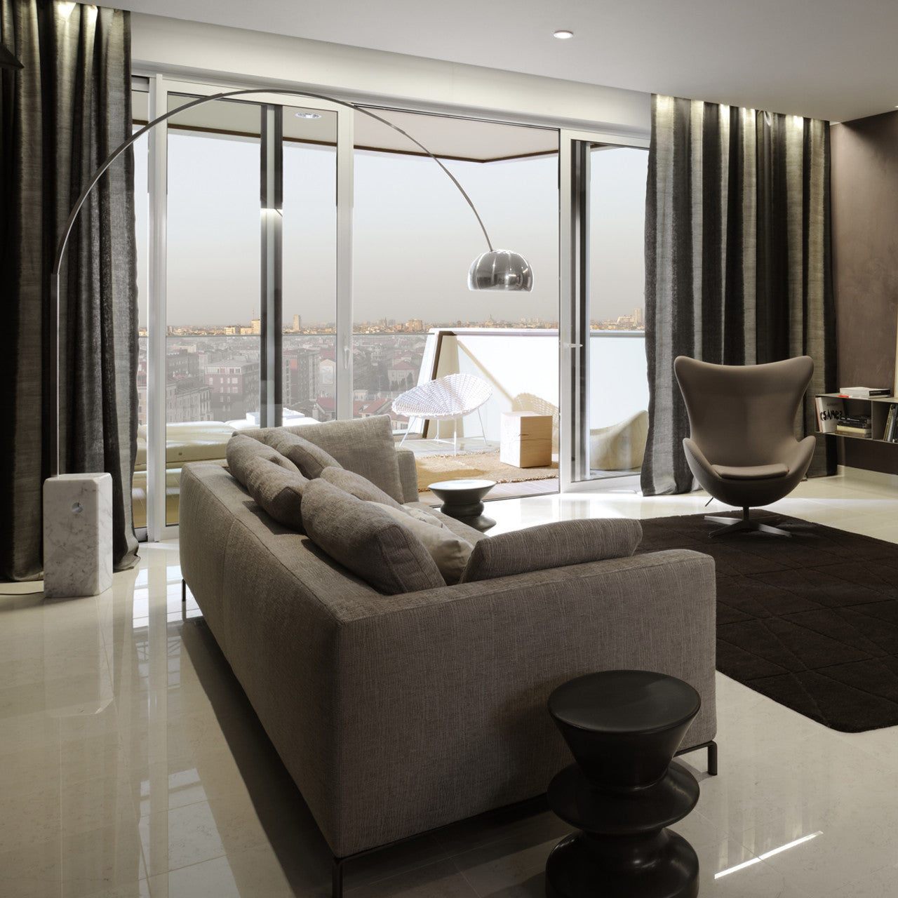Alevra Steel Marble Floor Lamp - Letslighting