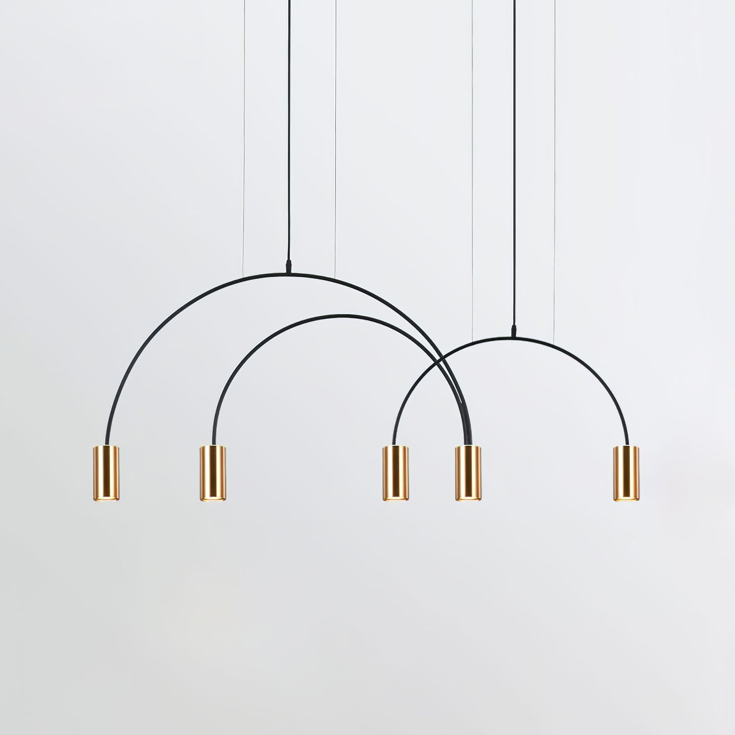 Solara Pendant Lamp Overlapping Cylinder Minimalist Dining Room - Letslighting